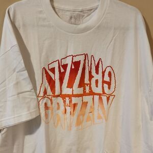 Mens White GRIZZLY TEE NWOT 2X